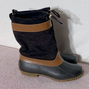 Skechers Brown Quilted Mid Calf Duck Boots 6